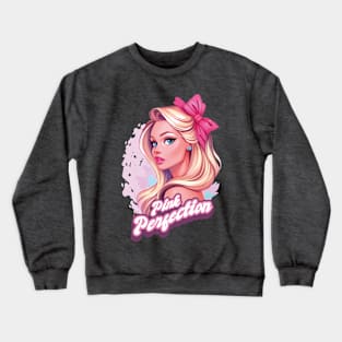 Pink Perfection Barbie Beauty Girl Crewneck Sweatshirt